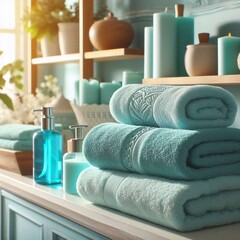 türkise Handtücher