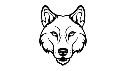 illustration of a wolf little bit amazed face in vector