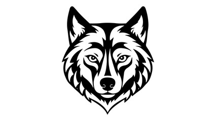 tribal wolf head vector illustration © Giorgi