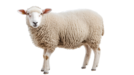 Sheep on a white background. isolated background.