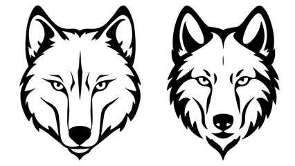wolf head vector illustration simple shape © Giorgi