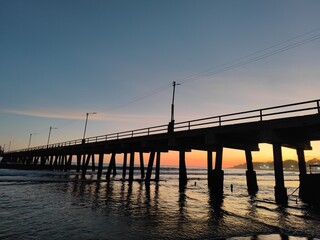 pier at dusk