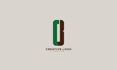 OB BO CB BC Abstract initial monogram letter alphabet logo design