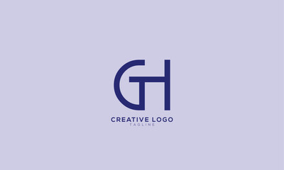 GH CTH Abstract initial monogram letter alphabet logo design