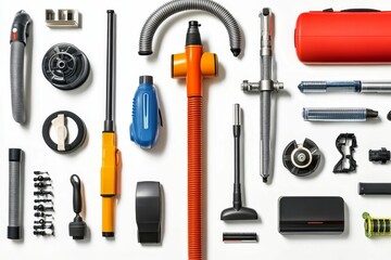Fototapeta premium Vacuum cleaner parts and accessories.