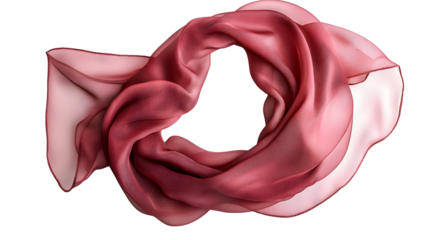 Silk scarf isolated on a white background