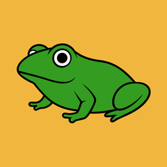 Green Frog Cartoon Illustration

