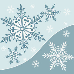 Winter Wonderland: A delicate blue and white snowflake pattern with a subtle wavy design creates a calming and festive atmosphere.