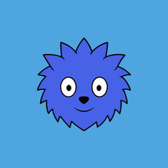 Hedgehog Head Vector Illustration
