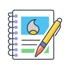 Sketchbook vector picture