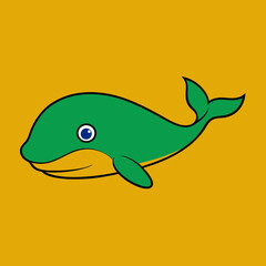 Whale Head Vector Illustration