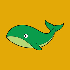 Whale Head Vector Illustration