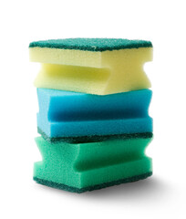 Bath sponges isolated on the white background