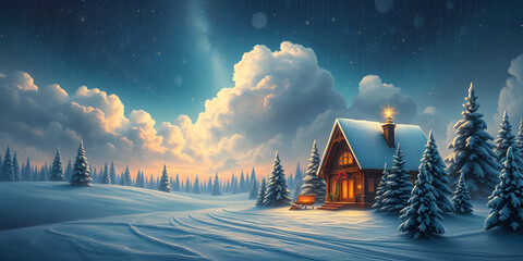 Christmas scene. Christmas card