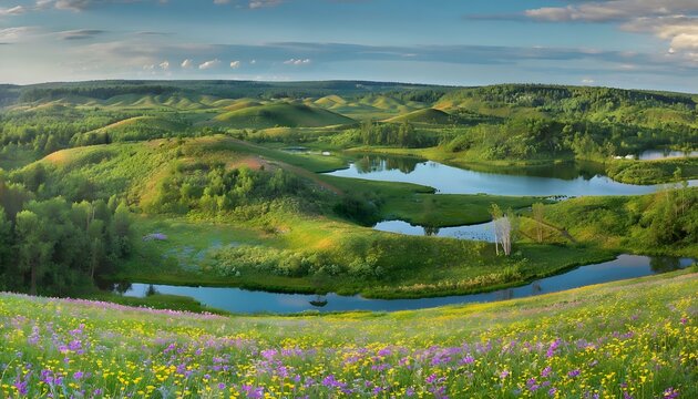 The Peaceful Landscapes of Zemaitija National Park Characterized by Rolling Hills