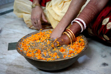 Indian hindu traditional marriage ritual