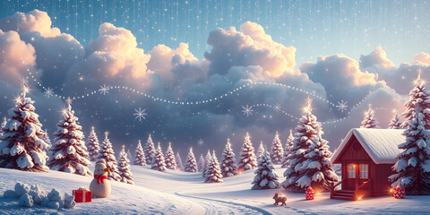 Christmas scene. Christmas card