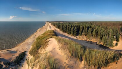 Picturesque Curonian Spit with Golden Sand Dunes and Pine Forests