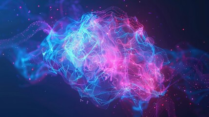Fototapeta premium Artificial Intelligence brain and modern technology background