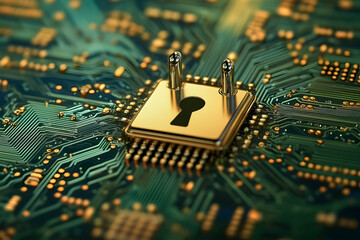 Obraz premium Cybersecurity in a Digital World