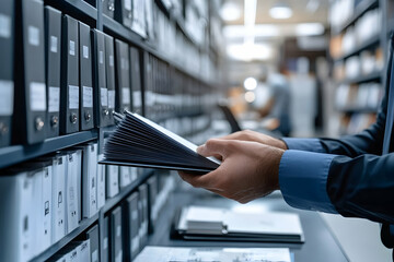Naklejka premium Digital Document Management System with File Storage & Database