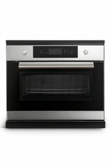 Fototapeta premium Stainless steel electric oven with digital display.