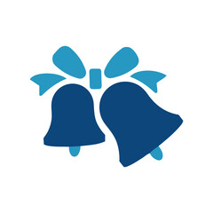 Merry christmas bells icon vector
