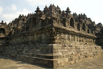 Fototapeta premium Borobudur Tempio Indonesiano, Java centrale