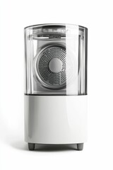 Fototapeta premium White appliance with circular grill.