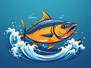 Fish logo or mascot for farm