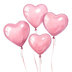 Romantic pink Heart Balloons &ndash; Perfect for Love and Celebration.