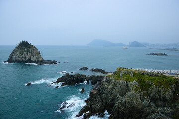 Fototapeta premium Oryukdo Islets, depending on water level dissappearing islands in Korea