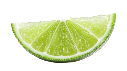 Slice lime isolated on a white background