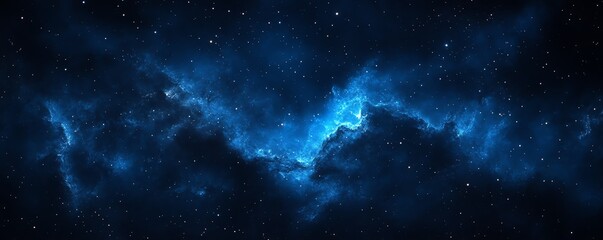 Starry Night Over Dark Navy Sky