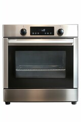 Fototapeta premium Stainless steel electric oven with digital display.
