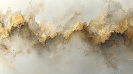 Abstract artwork featuring fluid gold and gray textures, evoking elegance and sophistication.