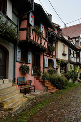 The small village of Eguisheim in Alsace, France