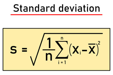 Standard deviation - formula for calculation, characteristic of the variability of a statistical set
