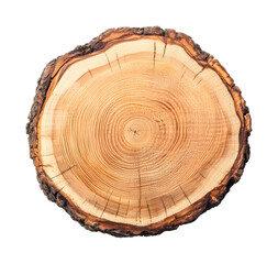 Fototapeta premium sliced tree top view isolated on white background 