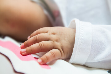 Fototapeta premium hand of cute baby 