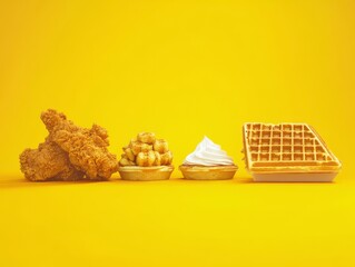Crispy Chicken and Waffles - Delicious Food