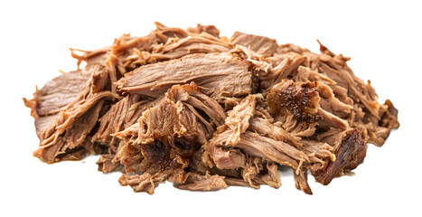 slow cooked pulled pork tender and juicy meat transparent background 