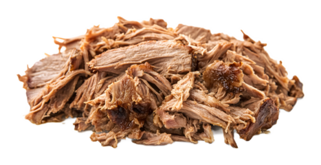 slow cooked pulled pork tender and juicy meat transparent background 