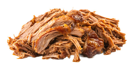 slow cooked pulled pork tender and juicy meat transparent background 