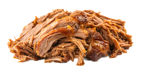 slow cooked pulled pork tender and juicy meat transparent background 