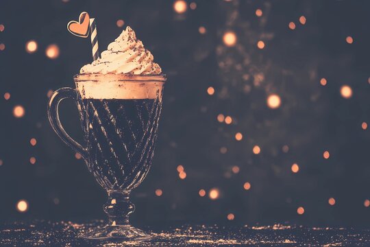 Elegant cocktail glasses with decorative rims, sparkling drinks, and mint leaves, making a sophisticated background for upscale bar menus and event flyers