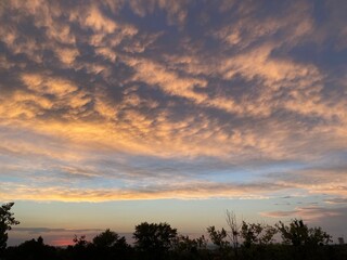 sunset in the mountains
