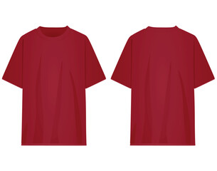 Red t shirt. vector illustration