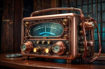 A Vintage Steampunk Radio,Forgotten Future Gadgets