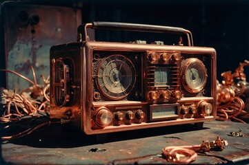 A Vintage Steampunk Radio,Forgotten Future Gadgets